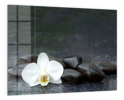 DEQORI Glas-Magnettafel | 120x90 cm groß | Motiv Kontrastreiches Zen-Motiv | Memo-Board aus Glas | Magnetboard inkl. Magnete, Stift & Tuch für Küche & Büro | Tafel magnetisch & beschreibbar