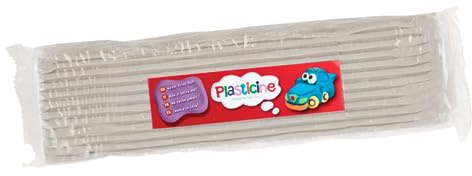 The Original Plasticine, One Colour Slab 400g - Off White, Modelling Clay for Professional Animators and Model Makers, Easy to Shape and Mould, Make Sculptures, Models and Stop-Motion Animations