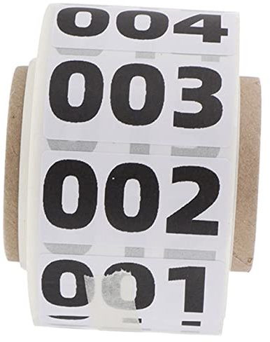 Ciieeo 1 Rolle Aufkleber Klare Etiketten Nummerierte Etiketten Selbstklebende Nummernschilder Inventaretikett Etikett Mit Lagernummer Organisationsetiketten Kreisetiketten Runden