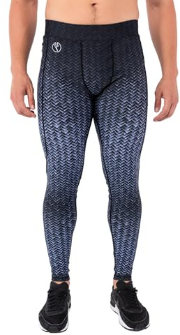 Kapow Meggings Leggings Sportivi Contenitivi da Uomo Performance con Tasche