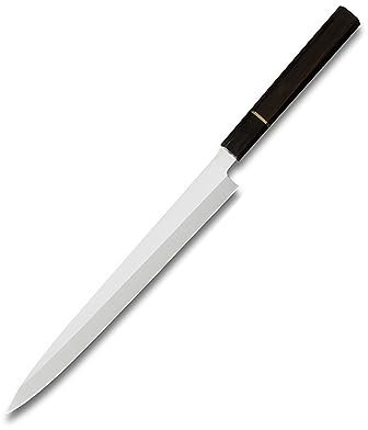 8,5/9,5/11/12 tum Willow Leaf Sashimi Kniv 10Cr15 stålskärkniv Lax Skinka Kökskniv Oktagonal Ebenholts och hornskaft