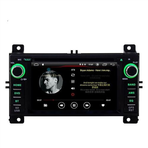 XUBOR DSP Carplay Android 11 Bil DVD-spelare, for Jeep, Grand Cherokee 2011 2012 2013 1 Din Bilradio Multimedia GPS Navi Stereo Audio Trådlös Carplay-skärm