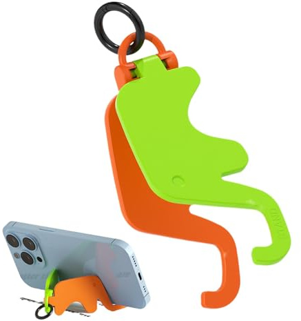 Supporto per cellulare da scrivania, portachiavi con porta cellulare con elefante, supporto per cellulare pigro pieghevole, portachiavi animale creativo supporto per telefono per casa, viaggi