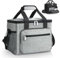 Waflyer Kühltasche, 15L Isolierte Lunchtasche, Lunchbox Tasche, Kühlbox Faltbar, Auslaufsicher Lunch Tasche, Lunch Bag, Tragbare Thermotasche für Arbeit Schule Strand Picknick Reise