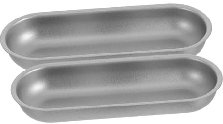 POPETPOP 2 Pezzi set di da forno di pane PAN POLA Telaio da forno padella per pane con coperchio padella per baguette acciaio carbonio addensato Golden