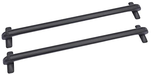 Barres de toit universelles en aluminium 4/5 portes | Porte-bagages avec serrure | Charge maximale 75 kg | Sans perçage | Noir | Pour gouttière de 110 à 114 cm et fenêtre 124 à 134 cm