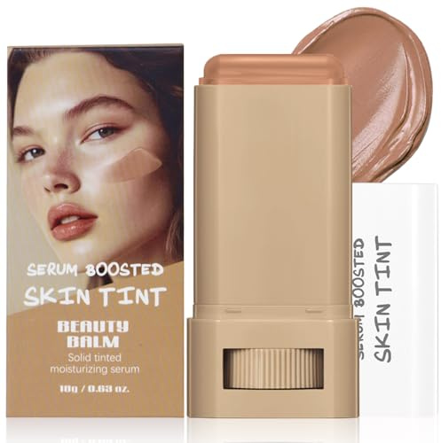 Base de Maquillaje en Barra, Stick De Base Ligera Hidratante, Serum Boosted Skin Tint, Textura Cremosa Contorno, Resistente Al Agua, Acabado Mate Natural, para Todas Las Pieles, #06