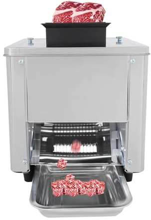 Commercial Meat Cutting Machine for Restaurant 850W 7mm Blade Automatic Electric Meat Cutter Stainless Steel Slicing Shredding Machine, 330lb/h for Cutting Boneless Pork Beef Chicken Fish