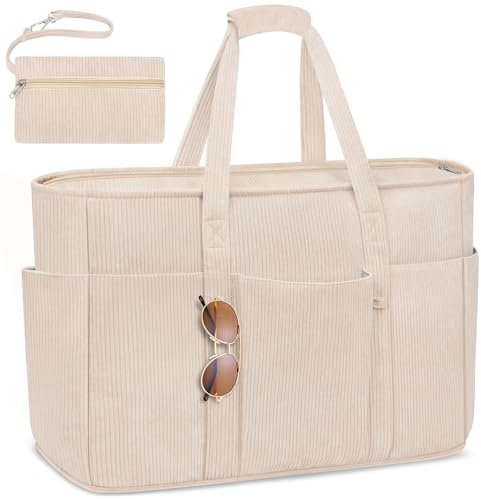 TEUEN XXL Grand Sac de Plage Femme, 45L Tote Bag Extra Large Famille Anti Sable Imperméable Cabas Plage Pliable Sac a Main avec Compartiment pour la Plage, les Voyages et un Usage Quotidien