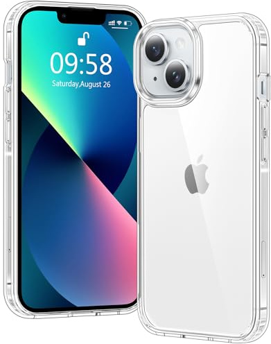 Voyahülle Clear Case for iPhone 13, Ultra Thin, Shockproof TPU Cover, Anti-Yellowing, Crystal Clear, Phone Case for Apple iPhone 13 - Clear