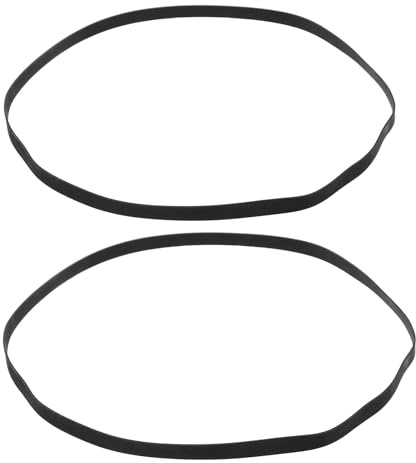MALUGOGO Correa de transmisión de goma, 2 piezas de repuesto para tocadiscos, transmisión precisa, resistente, color negro, accesorios de reparación de tocadiscos