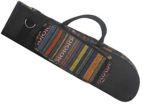 Estuche de Transporte para Trompeta Portátil de Tela Oxford | Compartimento Lateral para Accesorios, Diseño Étnico Distintivo, Formato Ligero para Guardado y Viaje