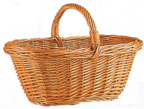 Panier crocane en osier marron clair