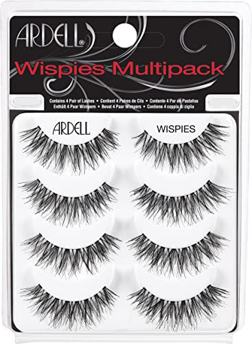 Ardell Demi Wispies False Eyelashes, Feathered Invisiband Lashes, 4 Pairs (Pack of 1)