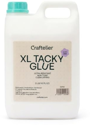 Craftelier - Colla Tacky | Liquido Multiuso per Scrapbooking e Progetti Artigianali | Non Tossico | Trasparente, Flessibile e Resistente all'Essiccazione | Quantità 2 Litri