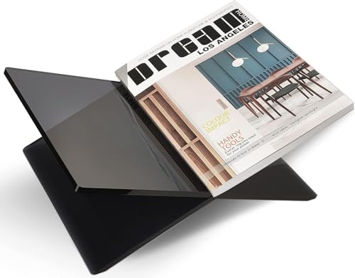 Honygebia Support de livre en acrylique noir – Support de livre en acrylique avec cadre en croix pour l'affichage et la lecture, adapté pour l'art, la bible, le livre de cuisine, le chevalet