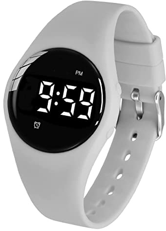 e-vibra Montre d'alarme vibrante, Montre de Rappel médical imperméable Wake Up Watch avec minuterie et 15 alarmes Quotidiennes. (Grey)