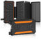 Solar Powerbank 20000mAh, Solar Ladegerät 3A Schnelles Aufladen mit 2 Ausgängen & USB-C-Eingangs, Outdoor Wasserfester Externer Akku mit 4 Solarpanels und Taschenlampe Für Smartphones Camping (Orange)