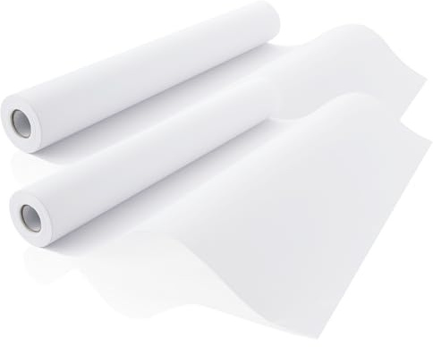 SHUESS 2 Rolls Tracing Paper Roll - White Paper Roll - 43cm x 20m Drawing Paper Roll for Sketching, Drawing, and Painting - Versatile Tracing Paper Sheets for Drafting and Gift Wrap