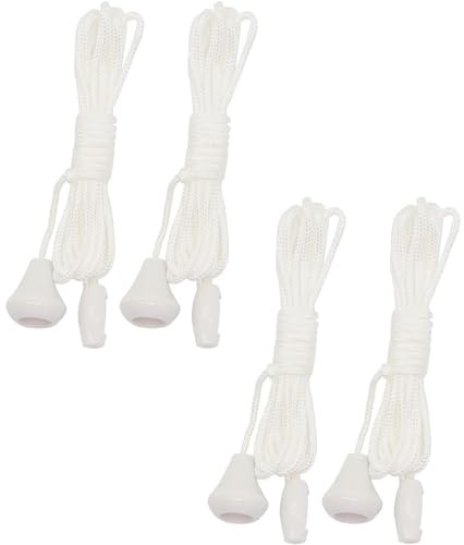 4Pcs Nylon Pull Cord Light Switch BathroomLight PullCord,Replacement Cord Pull for Ceiling Switch,Bathroom Ceiling Light PullCords for CeilingSwitches, BathroomLight, SwitchReplacement Wire-1.5m