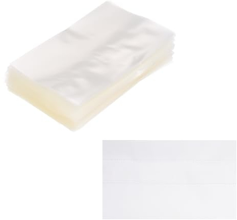 PATIKIL 61x103mm PVC Perforated Shrink Bands, 400Pcs Heat Shrink Seal Wrap Fit for 50ml Essential Oil Bottles Jars Cans Tins Fit for 2.9-3inch Cap Diameter, Clear