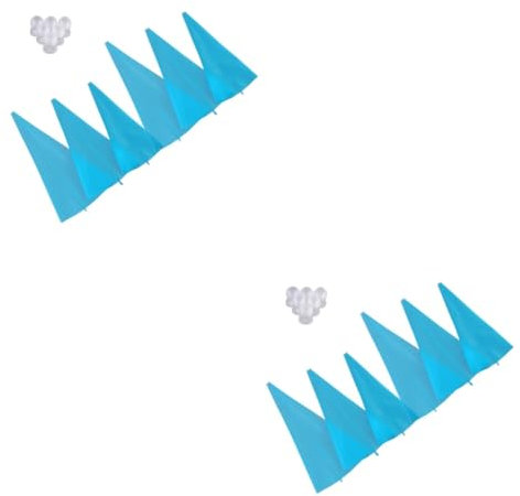 Alipis 12 Piezas Manga Pastelera Reutilizable Manga Pastelera De Silicona Bolsas De Tuberías Mangas Pasteleras De Silicona