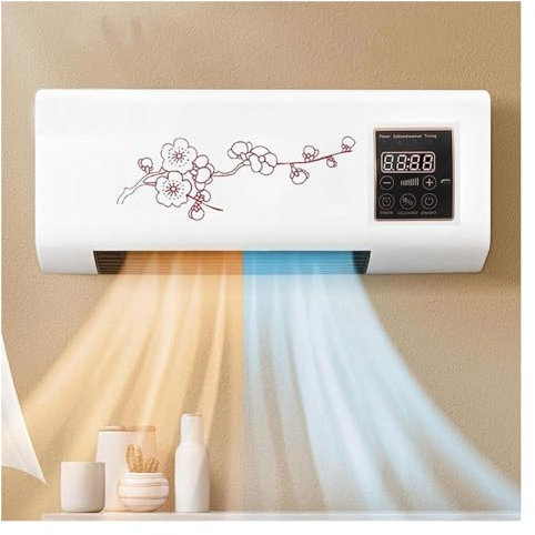 Aire Acondicionado De Pared for El Hogar, Enfriador Y Calentador Eléctrico De Aire Acondicionado 2 En 1, Acondicionador Remoto for Dormitorio, Sala De Estudio, Ventilador De Calefacción con Enfriamien
