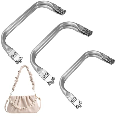 3 Pezzi Chiusura per Borsa Uncinetto 16cm 18cm 20cm Chiusura a Molla per Borse in Alluminio Manico Borsa Cornice per Borsa Frizione Artigianato Progetti Fai da Te