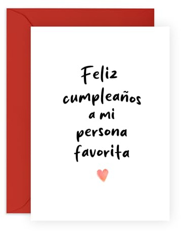 Central 23 Dulce Tarjeta De Cumpleaños Para Hombre Mujer - MI PERSONA FAVORITA - Tarjetas De Amor Para Novio Novia Marido Esposa - Tarjeta De Felicitación Para Pareja - Viene Con Pegatinas