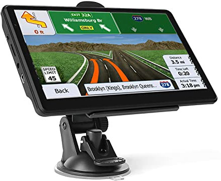 GPS 7 Pollice Navigazione Auto con HD Touch Screen, Multi-Languages Guida e Mappe EU, Info Traffico, per Camion Campeggio