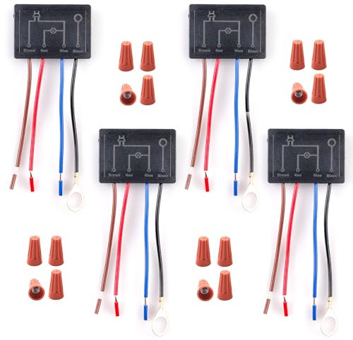 BAIFULAI 4 Pièces Interrupteurs Tactiles: Interrupteur Tactile Professionnel Pour Lampe De Table, Variateur Réactif, Pour Lampes De Table, Lampadaires, Appliques Murales (5 * 3.5 * 1.5 cm)