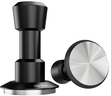Vandroop Tamper 58.35mm Kaffee Espresso Tamper 4-Feder-System für Barista Zubehör 25-35lbs Einstellbarer Anpressdruck mit Sound Feedback Präzisions Edelstahlbasis