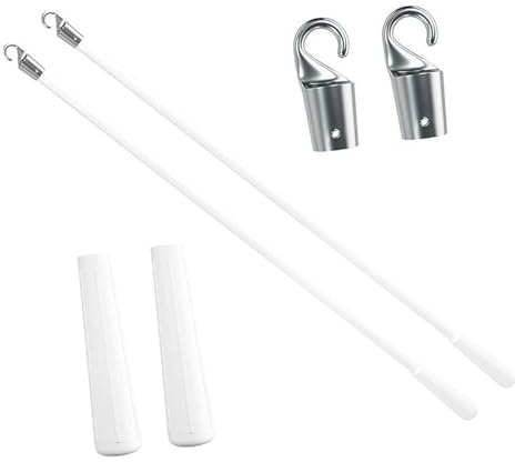 Vetroresina Ceca Inclinazione Parti Con Gancio E Maniglia Con Inclinazione Regolabile Facile Da Usare Per Persiane Verticali Finestra In Fibra Di Vetro Bianco