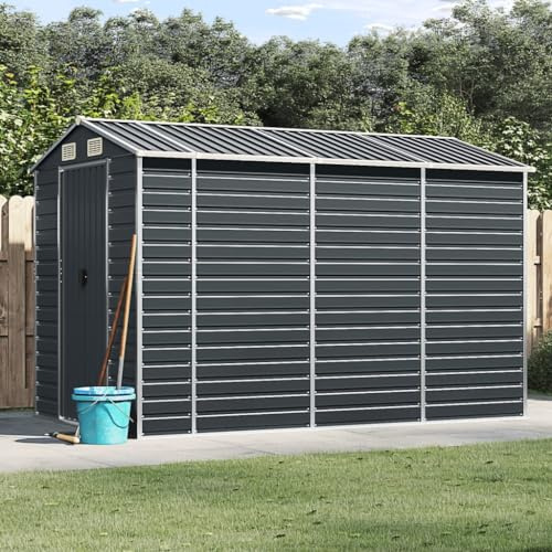 Générique Abri de Jardin Anthracite 191x300x198 cm Acier galvanisé,Maison & Jardin,Pelouses & Jardins,Vie en extérieur,Structures extérieures,Cabanes & abris de Jardin,Anthracite,75.24 KG,3188255