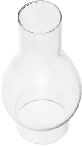 ULDIGI Paralume in Vetro per Lampada a Petrolio, Ricambio Antivento Apertura Superiore 3,5 CM e Inferiore 5,4 CM, Accessorio Retrò per Lampada a Cherosene, per Uso in Casa