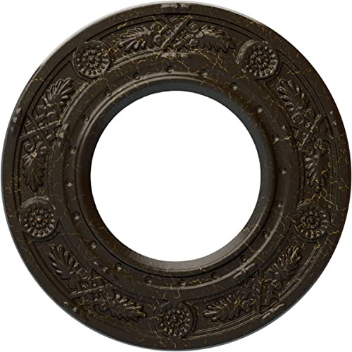 Ekena Millwork CM08DNSHC 8 x 3-7/8 x 1/2 Daniela Ceiling Medallion, Stone Hearth Crackle