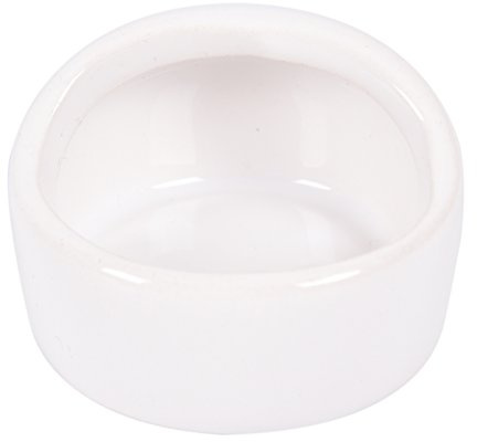 Gradient Side Hamster Ceramic Bowl,Cute Small Animal No Spill No Turnover Food Water Bowl Dish Holder for Guinea Pig Rodent Rat Gerbil Cavy Hedgehog Dwarf Feeder Feeding Bowl Basin,Pet Supplies,White