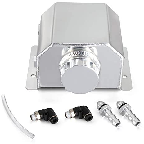 Madlife Garage Universal 1L Alloy Aluminium Engine Oil Catch Can Breather Tank Polished