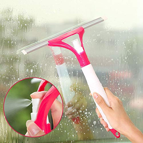 loinhgeo-Cleaning Supplies,Multipurpose Spray Window Glass Wiper Brush Scraper Squeegee Home Cleaning Tool - Random Color