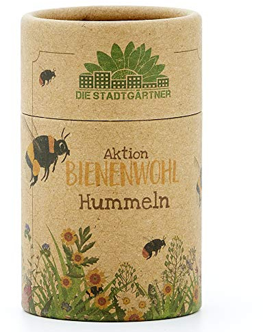 Die Stadtgärtner – Bibrun-frön humla äng I fröblandning för humlor med ringblomma, mandelros, oregano etc. I Tillräckligt för 30 m² I 100 % ekologisk och hållbar i minst 2 år