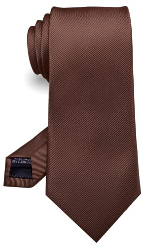 JEMYGINS Cravate formelle de couleur unie de 8 cm pour homme (8 cm), café, general