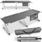 TRESKO XXL Campingbett Feldbett 190 x 64 x 44 cm Metallrohr - Belastbarkeit bis 150kg (Grau)