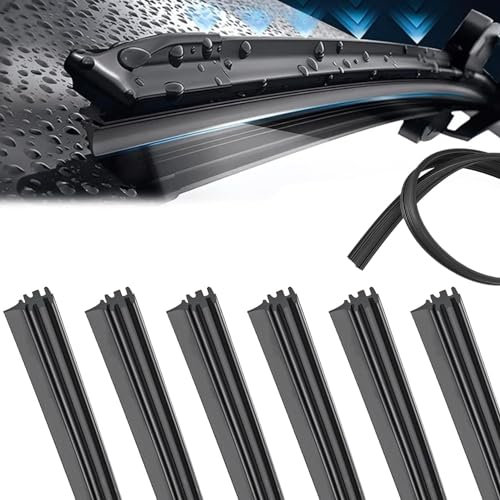 FANNAS 6 Stücke Scheibenwischergummi Ersatz, Scheibenwischer Gummi, 800mm Scheibenwischern für Auto, Ersatzgummi Universell Wischergummi Zuschneidbare,Universelle Nachfüllun