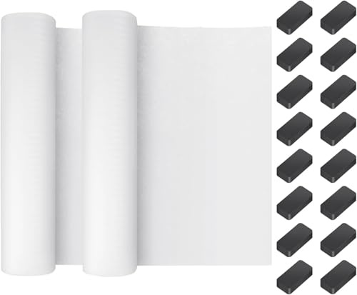 HEMOTON 2 Rolls Range Hood Filters Sheets Nonwoven Fabric Grease Filter Replacement Anti Oil Filter Paper Oil Proof Sticker Anti Oil Papers for White 10m