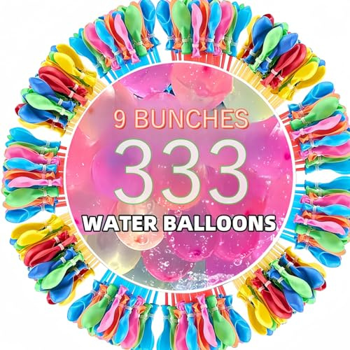 333 Pcs Gavettoni,Palloncini Acqua,Water Balloons,Palloncini D Acqua Per Bambini,Bombed Acqua Palloncini,Happy Water Bomb,Giochi Piscina.