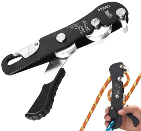 Shurzzesj Descensor con Parada para Escalada, Descensor con Parada para Escalada Descenso de Cuerda Doble - Equipo de Rescate en Cuerda | Equipo de Rescate con Cuerda