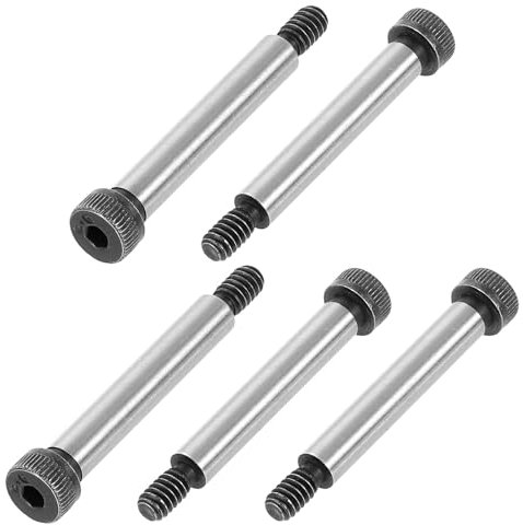 QUARKZMAN Tornillos De Cabeza Hexagonal Con Hombro De Acero Aleado, Longitud Del Hombro 1-1/2, Diámetro Del Hombro 1/4, Roscado #10-24, 8 Piezas