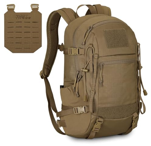 ROOT THREE Sac à dos Tactique Militaire 25L, Sac à Dos de randonnée, Sac à Dos Etanche à Rangement Multifonctionnel pour Ordinateur Portable 15.6, Sac d'assaut Alpinisme