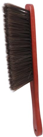 Toyvian Wooden Hand Broom Soft Bristle Fireplace Dust Brush Long Handle Dusting Brush for Bed Sofa Furniture Cleaning
