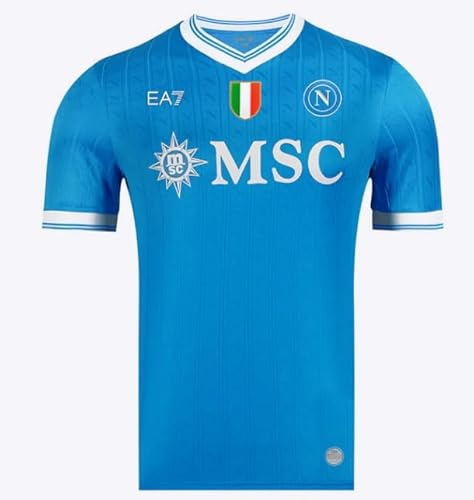 SSC NAPOLI Maglia Gara Home, Azzurra, EA7 Prodotto Ufficiale, Maglia Calcio 2025/2026, M